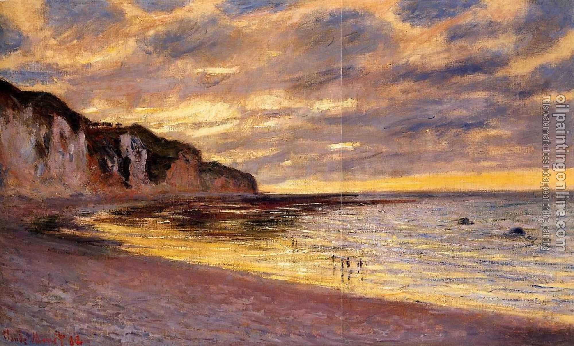 Monet, Claude Oscar - L'Ally Point, Low Tide